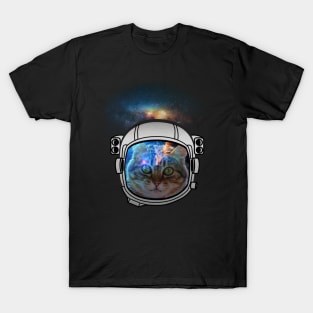 Curious Cat Space Traveler T-Shirt